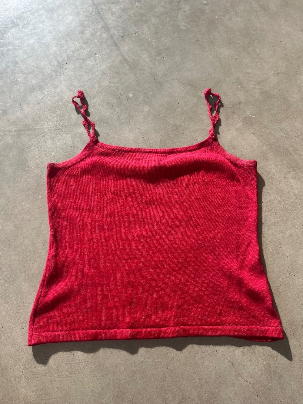 Vintage The Limited Red Silk-Cashmere Tank